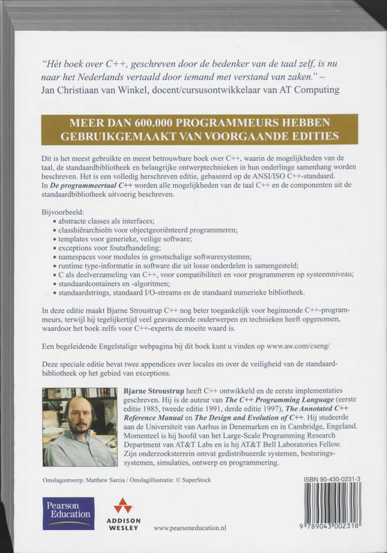Achterkant van De programmeertaal C++