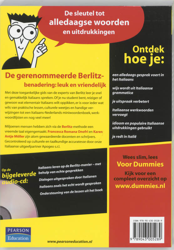 Achterkant van Italiaans voor Dummies