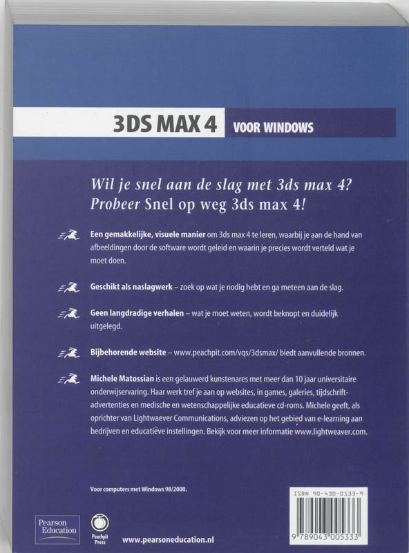 Achterkant van 3ds Max 4 voor Windows