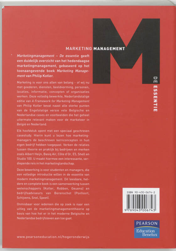 Achterkant van Marketingmanagement