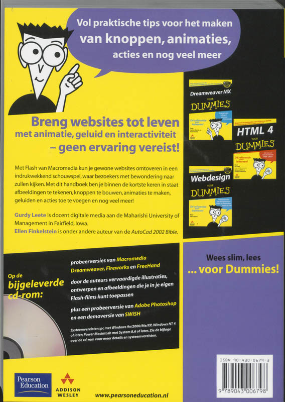 Achterkant van Flash MX voor Dummies