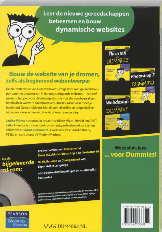 Achterkant van Dreamweaver MX voor Dummies