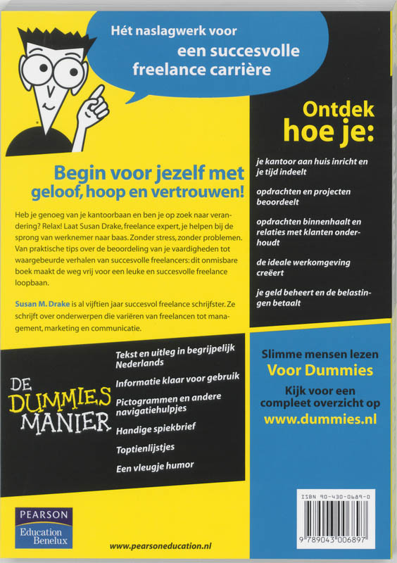 Achterkant van Freelancen voor Dummies