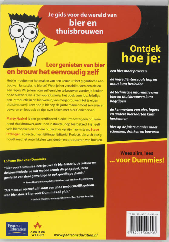 Achterkant van Bier voor Dummies
