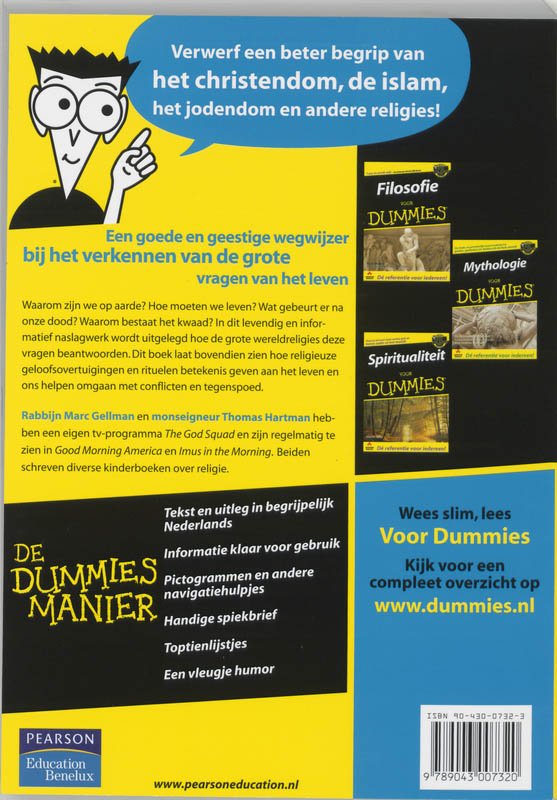 Achterkant van Religie voor Dummies