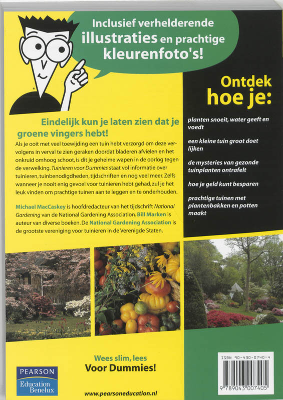 Achterkant van Tuinieren voor Dummies