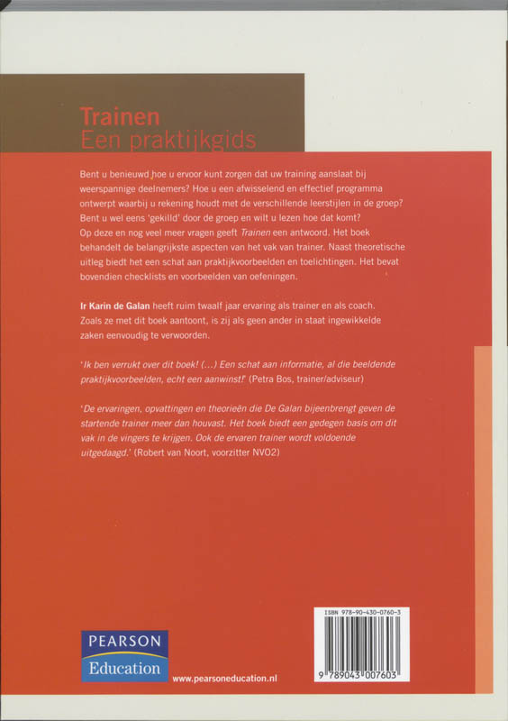 Achterkant van Trainen