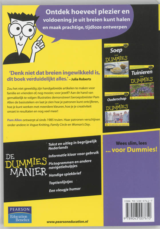 Achterkant van Breien voor Dummies