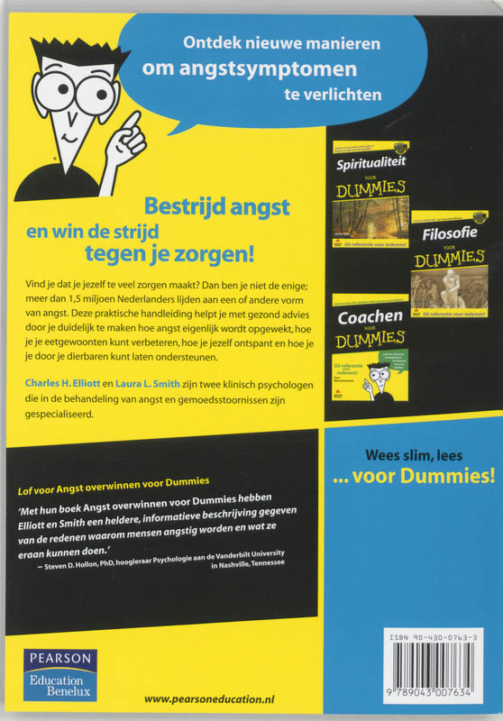 Achterkant van Angst overwinnen voor Dummies