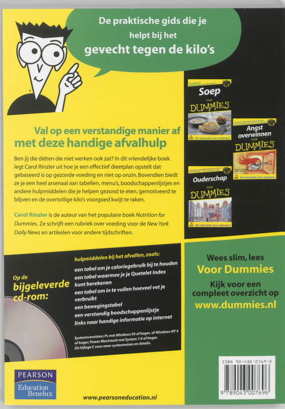 Achterkant van Afvallen voor Dummies