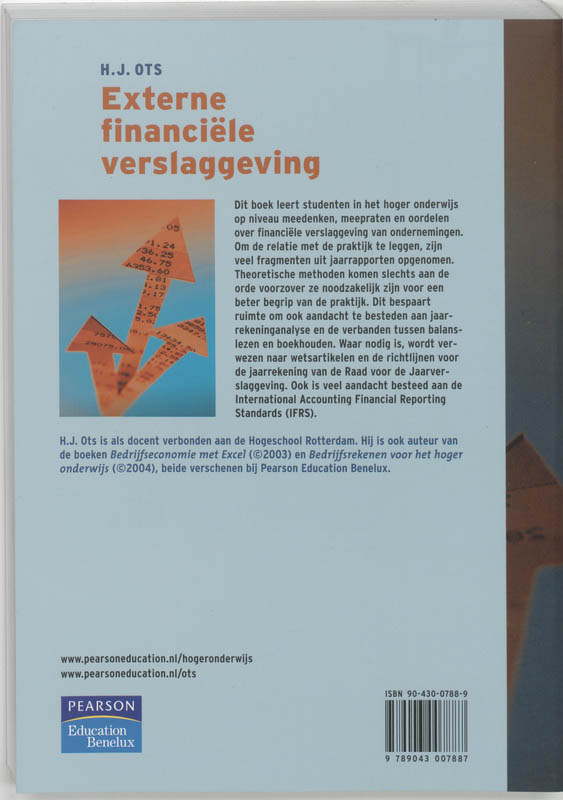 Achterkant van Externe financiele verslaggeving