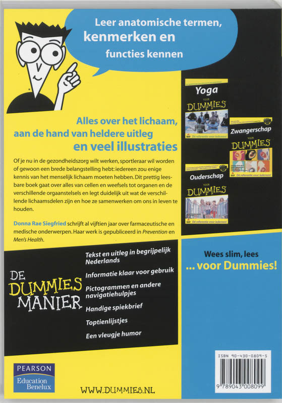 Achterkant van Het menselijk lichaam voor dummies