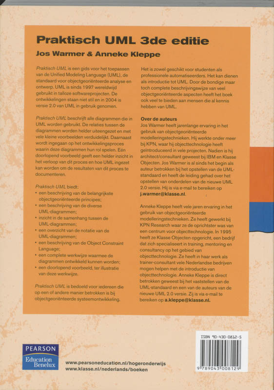 Achterkant van Praktisch UML