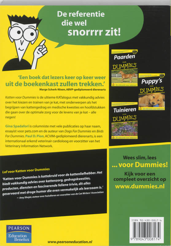 Achterkant van Katten voor Dummies