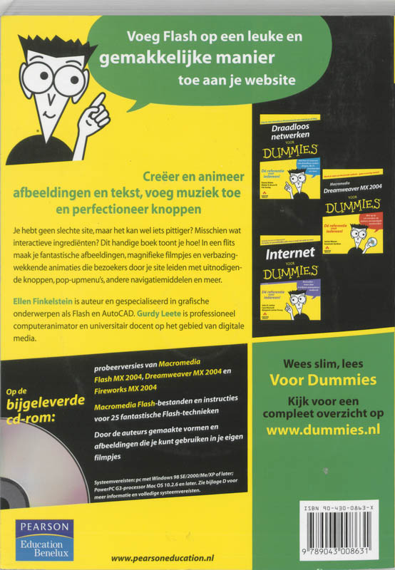 Achterkant van Macromedia Flash MX 2004 voor Dummies