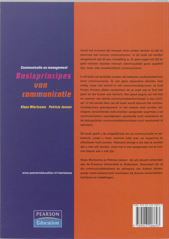 Achterkant van Basisprincipes van communicatie