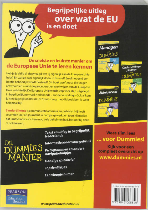 Achterkant van Europese Unie voor Dummies