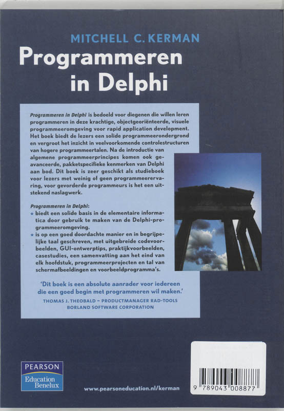 Achterkant van Programmeren in Delphi