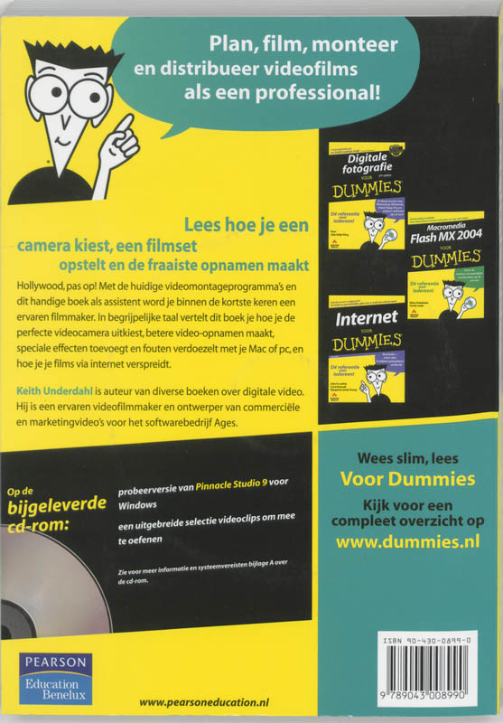 Achterkant van Digitale video voor Dummies