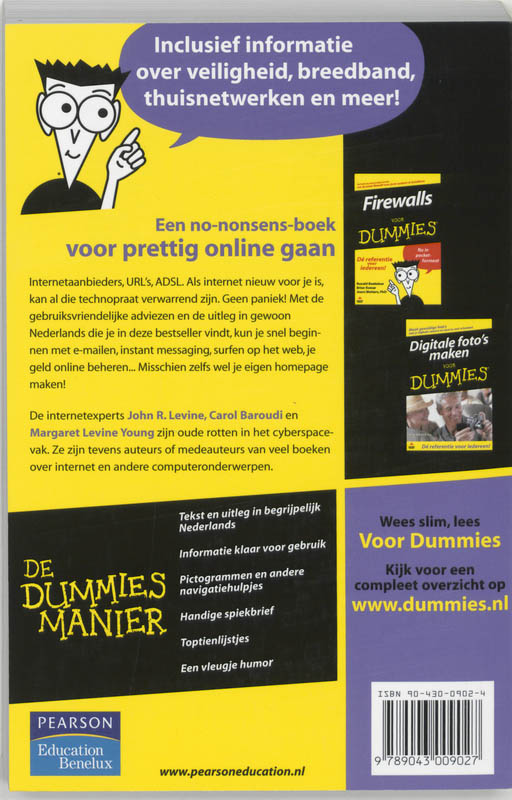 Achterkant van Internet voor Dummies