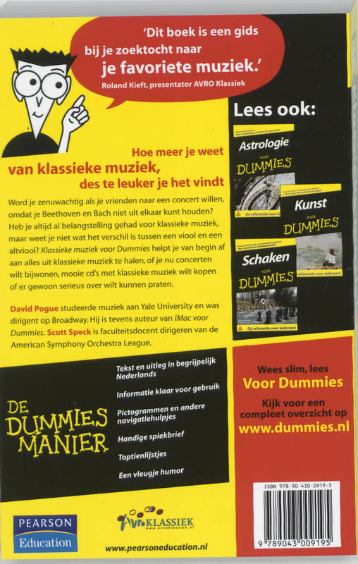 Achterkant van Klassieke muziek voor Dummies
