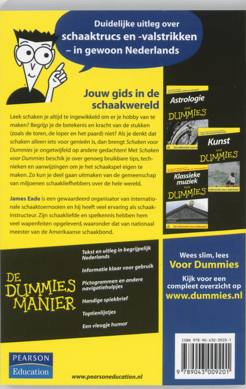 Achterkant van Schaken voor Dummies