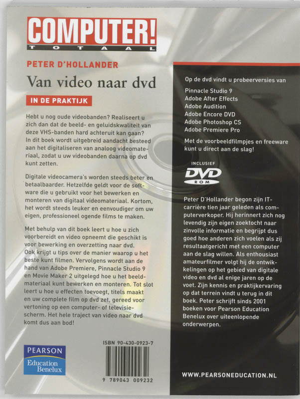 Achterkant van Van video naar dvd in de praktijk