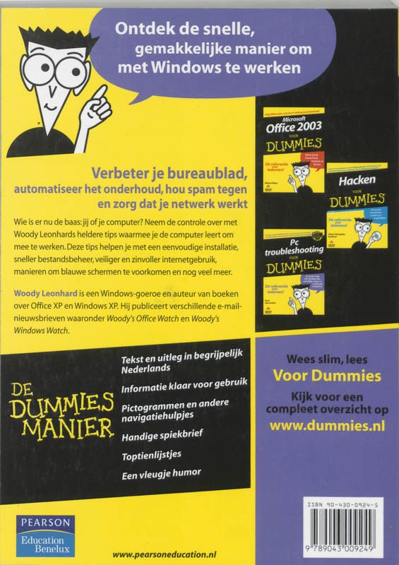 Achterkant van 50 Tips voor windows XP voor Dummies