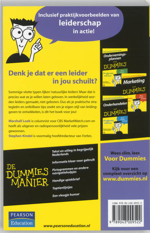 Achterkant van Leiderschap voor Dummies
