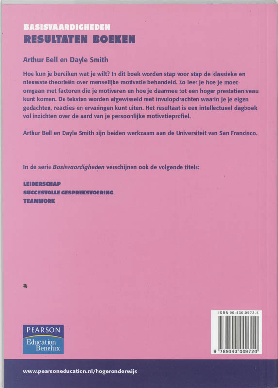 Achterkant van Resultaten boeken