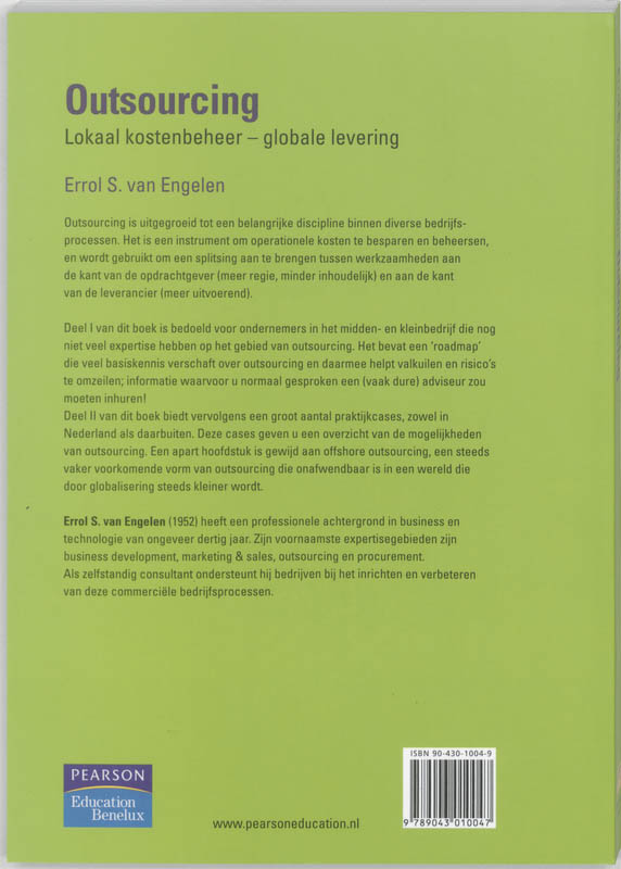 Achterkant van Outsourcing