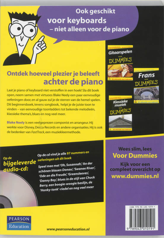 Achterkant van Pianospelen voor Dummies