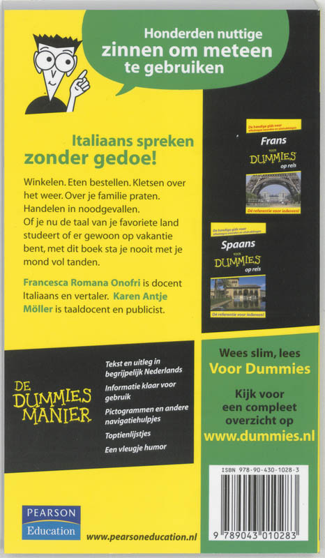 Achterkant van Italiaans voor Dummies op reis