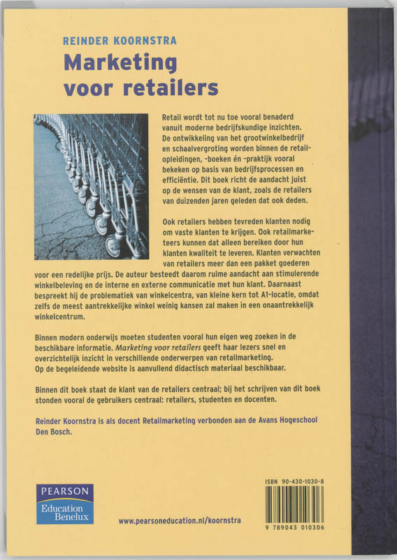 Achterkant van Marketing voor retailers