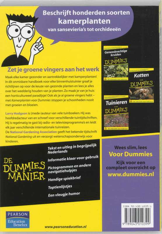Achterkant van Kamerplanten voor Dummies