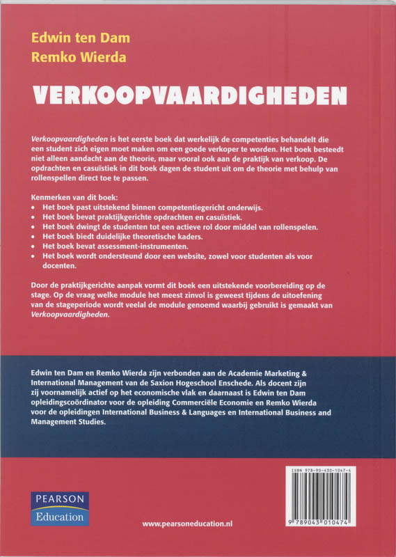 Achterkant van Verkoopvaardigheden