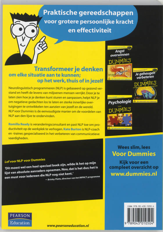 Achterkant van NLP voor Dummies