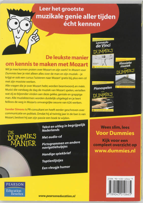 Achterkant van Mozart voor Dummies