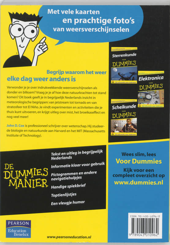 Achterkant van Het weer voor Dummies