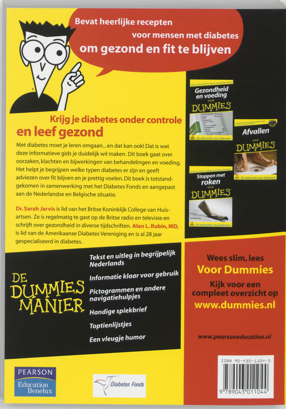 Achterkant van Diabetes voor Dummies