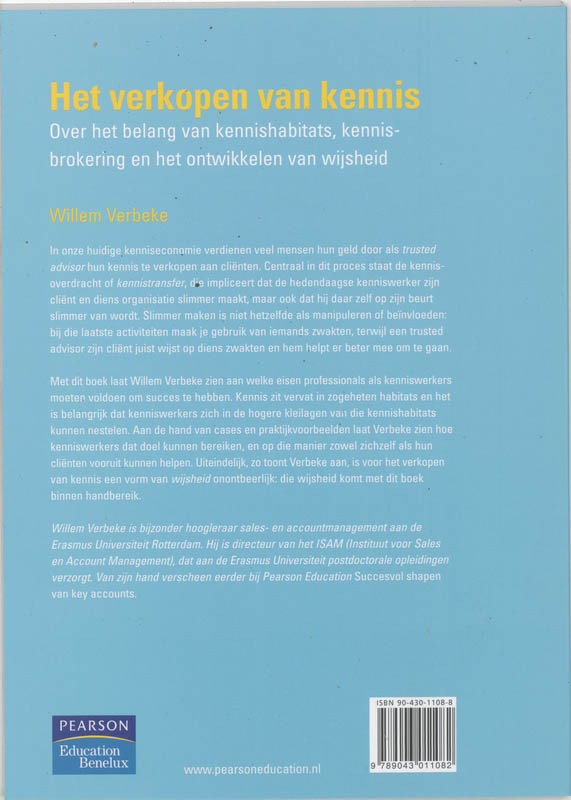 Achterkant van Het verkopen van kennis