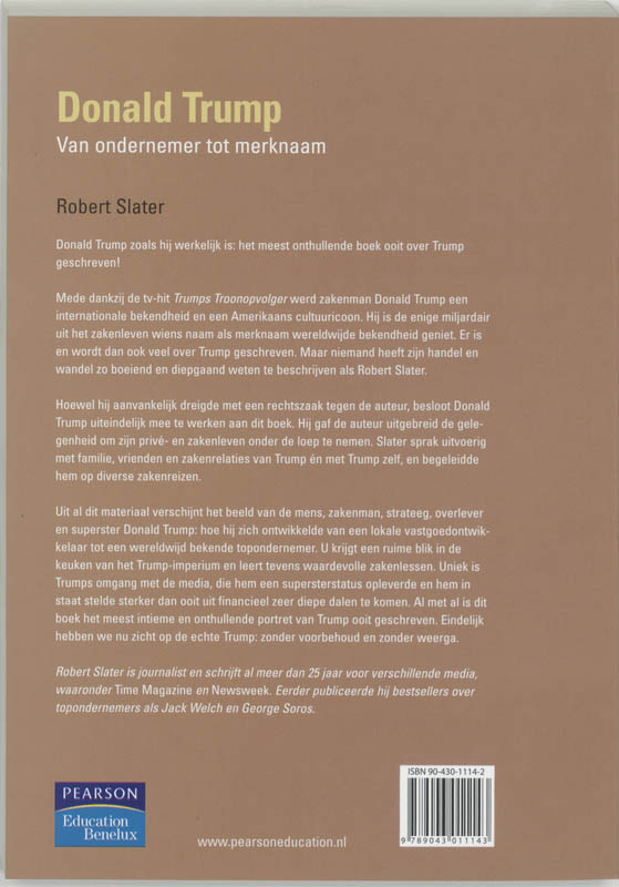 Achterkant van Donald Trump