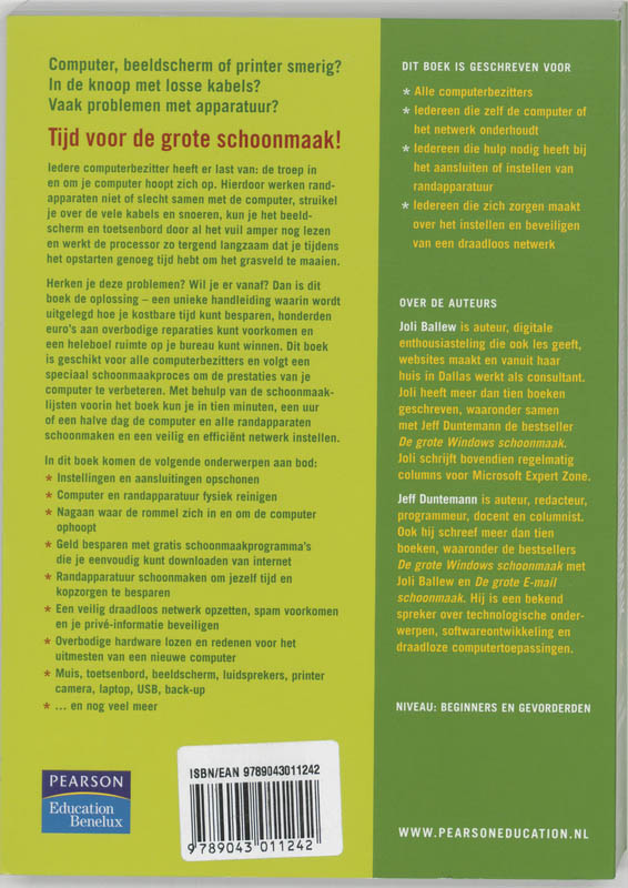 Achterkant van De grote hardware schoonmaak
