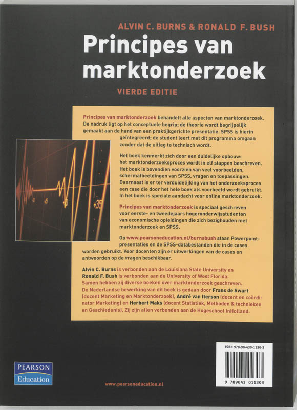 Achterkant van Principes van marktonderzoek