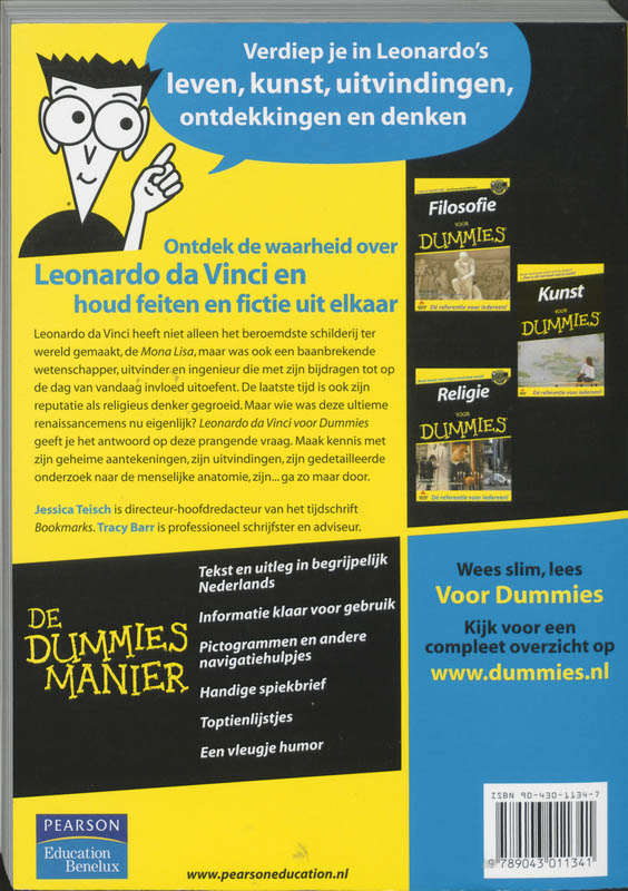 Achterkant van Leonardo da Vinci voor Dummies