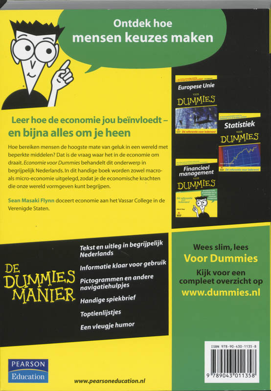 Achterkant van Economie voor Dummies