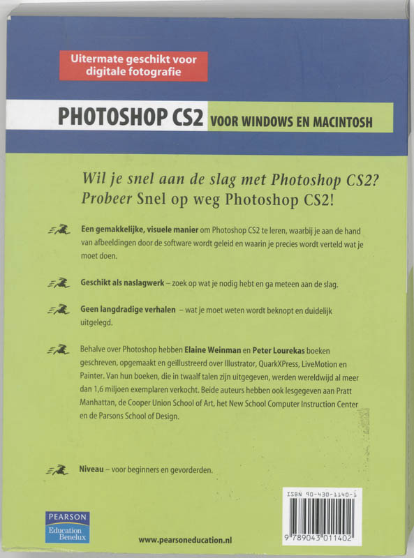 Achterkant van Photoshop CS2