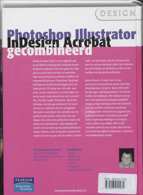 Achterkant van Photoshop, Illustrator, InDesign en Acrobat gecombineerd