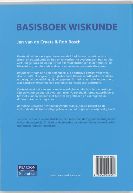 Achterkant van Basisboek Wiskunde