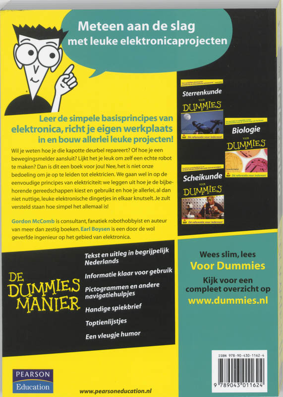 Achterkant van Elektronica voor Dummies